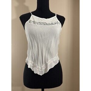 Merhaba Ibiza Bohemian White Beaded Summer Crop Top Size S/M